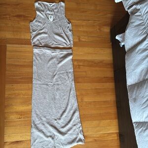 Tan knit Women's Skirt Set